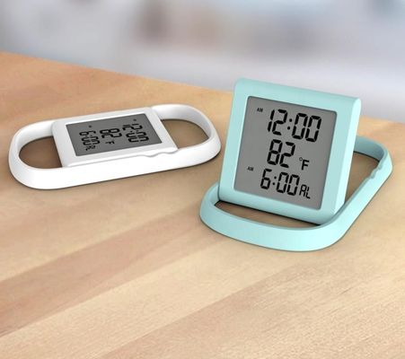 LCD Display Creative Fashion นาฬิกาเวลาดิจิตอลที่มีอุณหภูมิภายใน