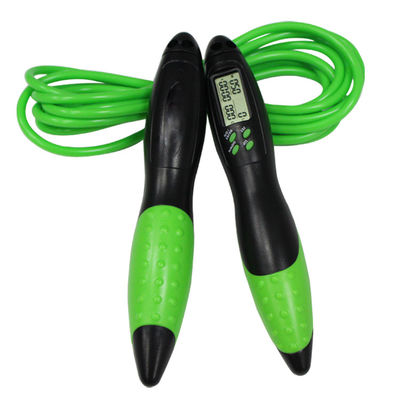 ฟิตเนสกระโดดเชือก การออกกําลังกายทั้งร่างกายด้วย JP-100 สีเขียวหลายฟังก์ชันนับกระโดดเชือก