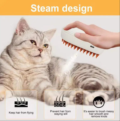 3-in-1 Cat Steam Brush ขายร้อน สําหรับสัตว์เลี้ยง การดูแลน้ํา สเปรย์น้ํา การกําจัดผม การทําความสะอาดแสง