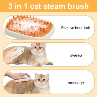3-in-1 Cat Steam Brush ขายร้อน สําหรับสัตว์เลี้ยง การดูแลน้ํา สเปรย์น้ํา การกําจัดผม การทําความสะอาดแสง