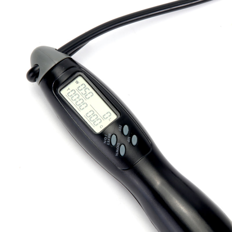 สายกระโดดฟิตเนส ความยาวของสายปรับ JP-100 LCD แผนผังเคาน์เตอร์ สายกระโดดสําหรับการออกกําลังกาย