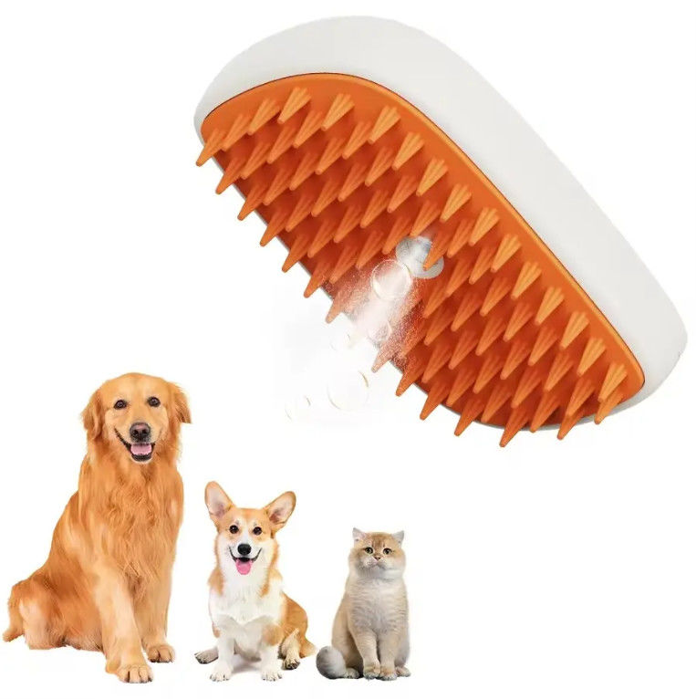 ขายปลีก 3 ใน 1 สัตว์เลี้ยง ไฟฟ้าแมวสุนัข หัวหอม Brush การบํารุงสภาพ comb ด้วยไฟฟ้า Spray Anti Flying Floating Cat Steam Brus